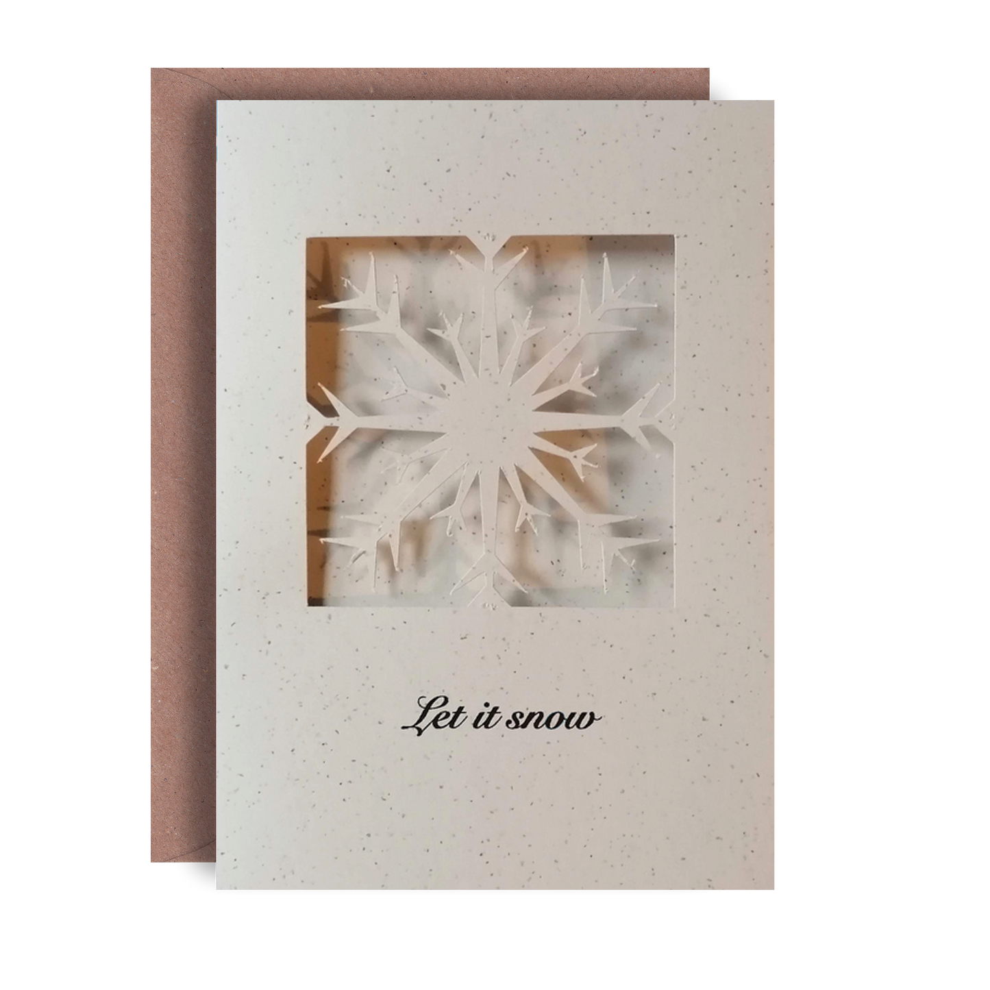 Let it Snow- Paper Cut Greeting Card