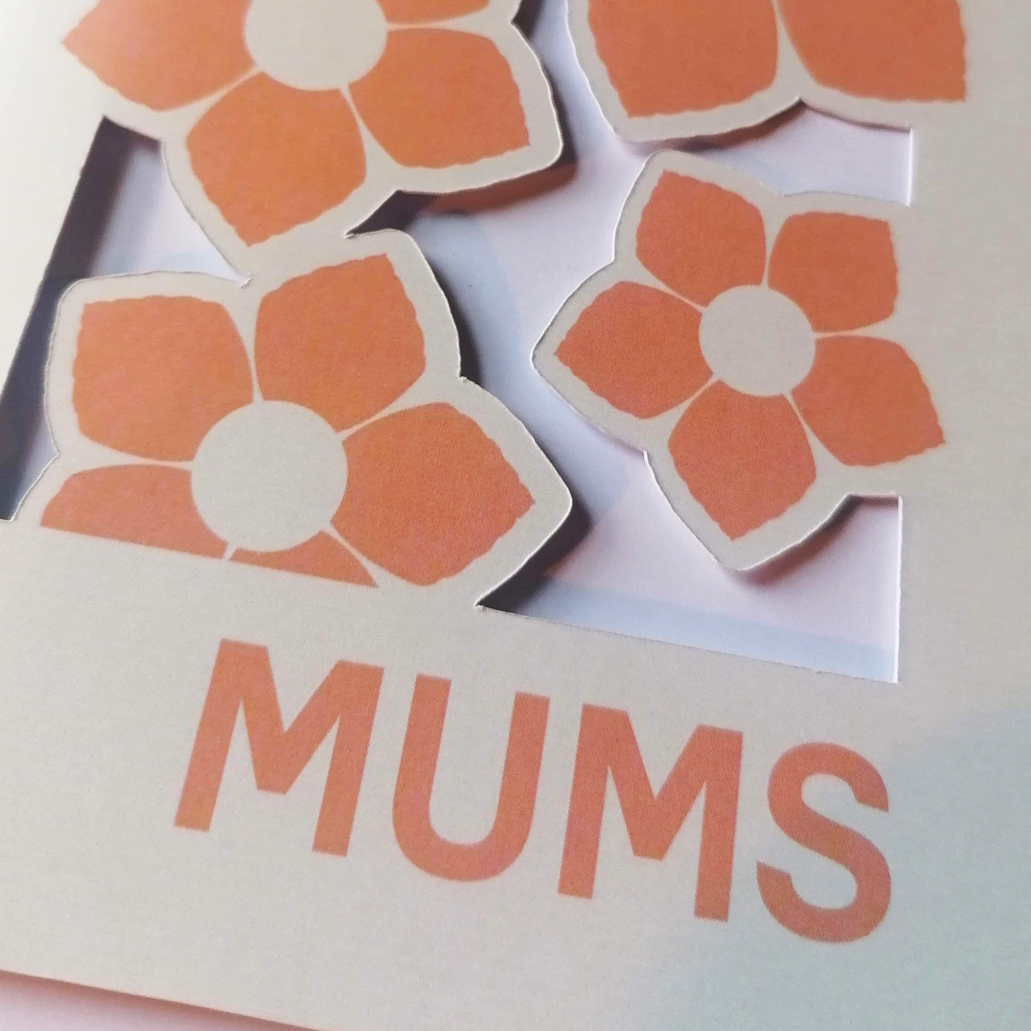 Mums - Paper Cut Greeting Card