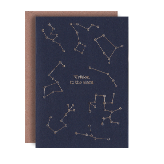 Written In The Stars - Gold Foiled Greeting Card